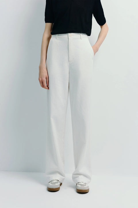 Metis Straight Leg Pant White