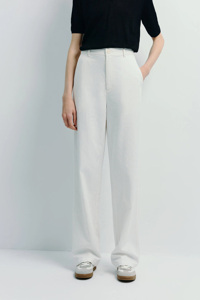 Metis Straight Leg Pant White