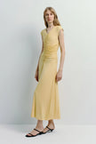 Mille Rouched Dress Yellow