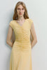 Mille Rouched Dress Yellow