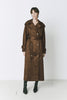 Antoine Suede Trench Coat in Russet