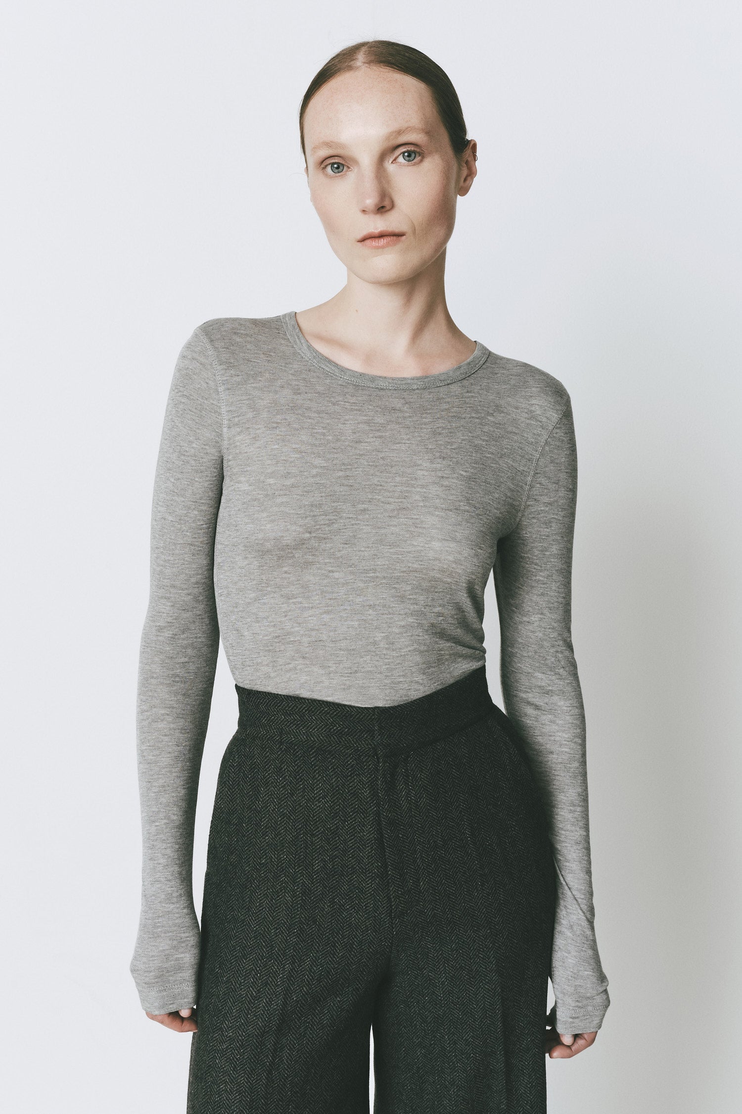 Clef Long Sleeve Crewneck Top