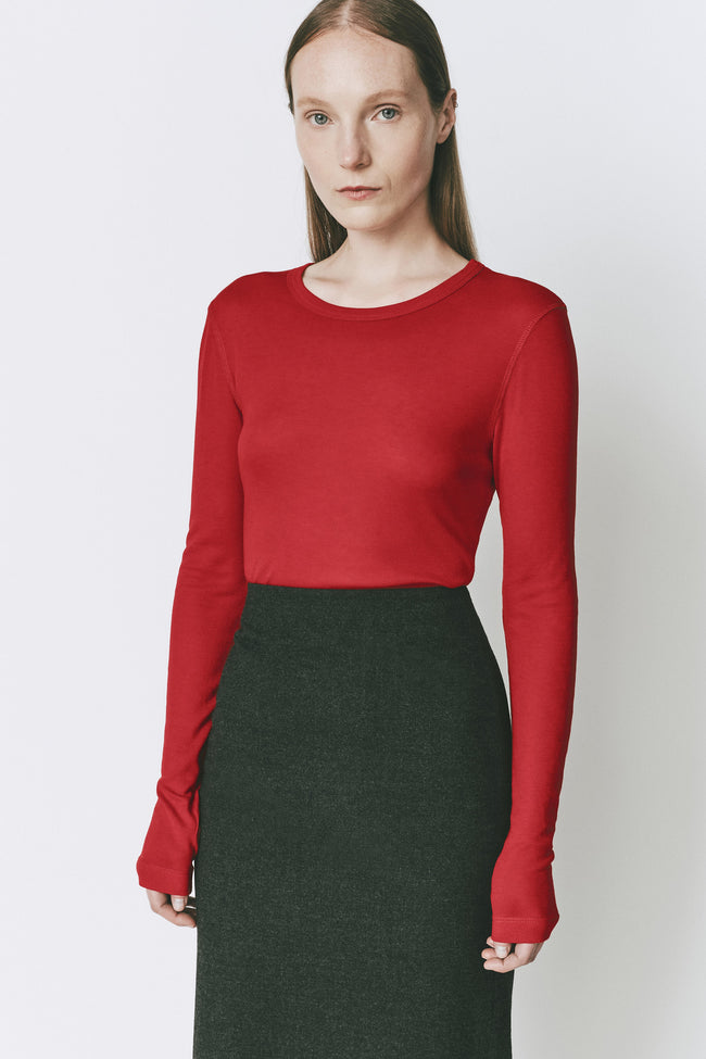 Clef Long Sleeve top red