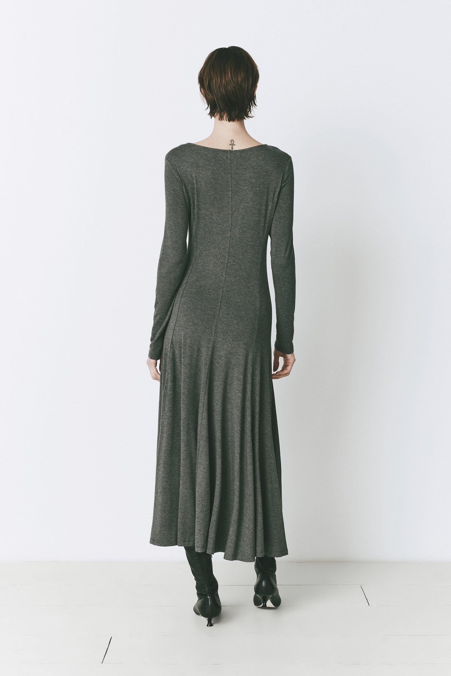 Rue Sophie Cler Jersey Midi Dress Grey