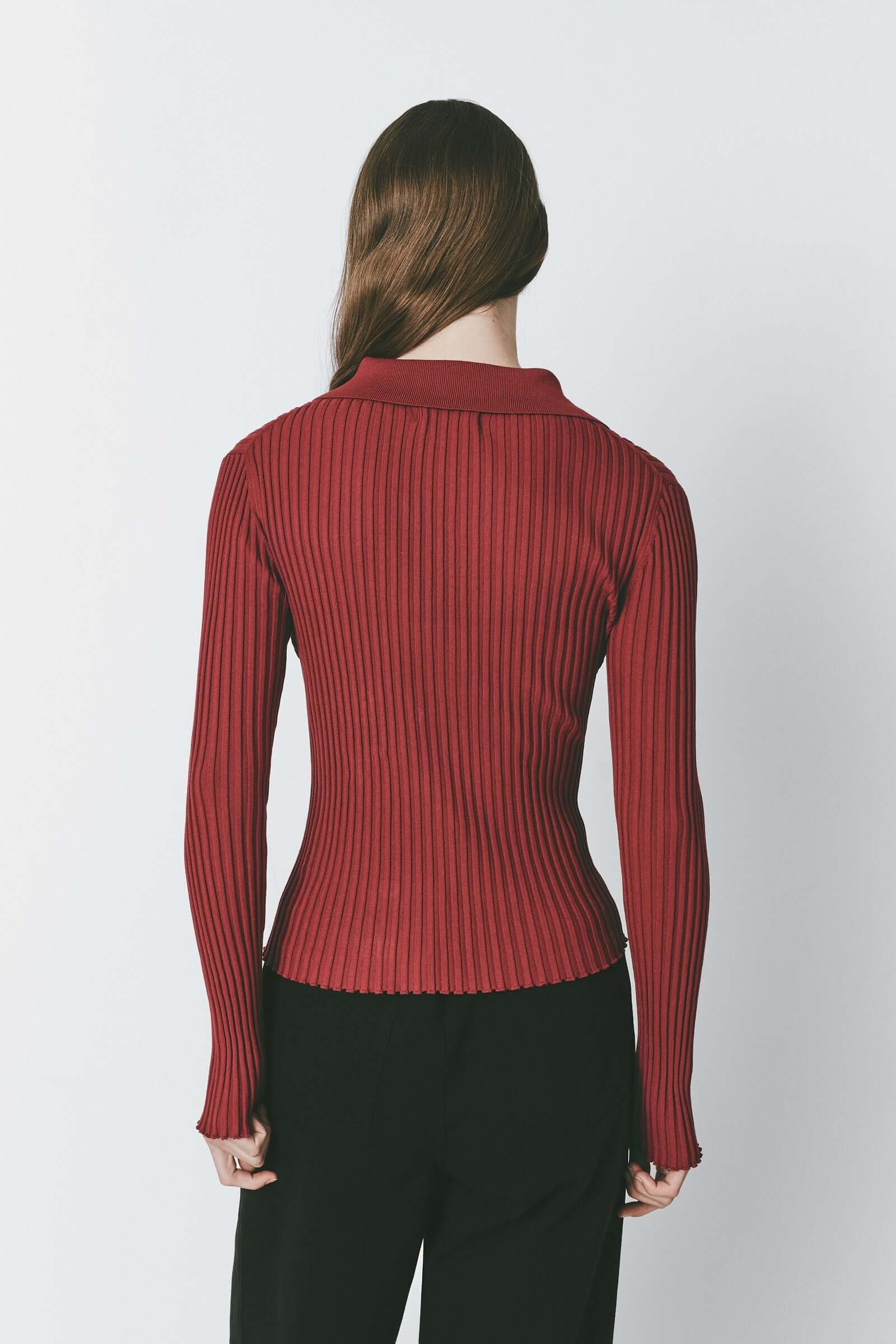 ƒmile Knit Top in Bordeaux