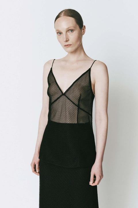 Espoir Mesh Top in Black