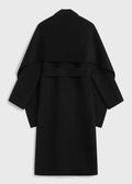 Rue Sophie Grand Scarf Midi Coat Black