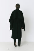 Rue Sophie Grand Scarf Midi Coat Black