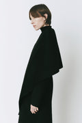 Rue Sophie Grand Scarf Midi Coat Black