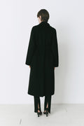 Rue Sophie Grand Scarf Midi Coat Black