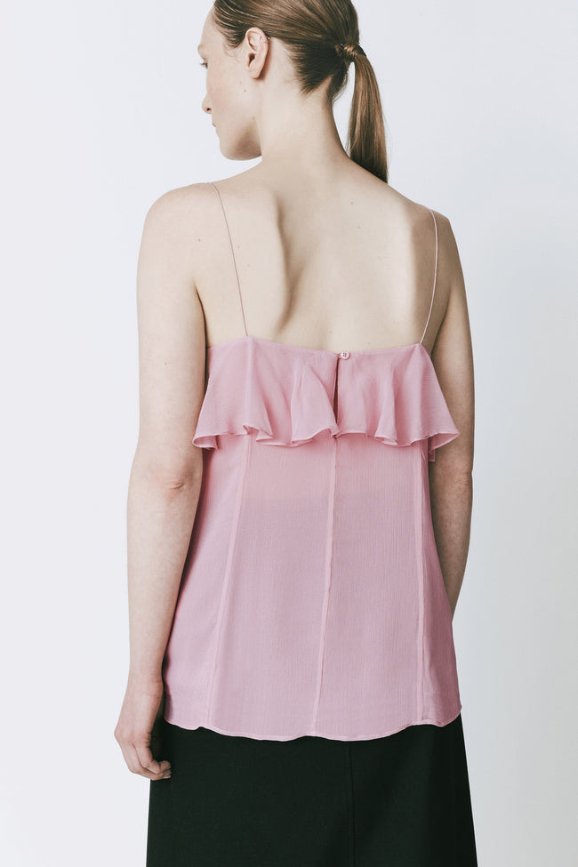 Rue Sophie Loelia Ruffled Top Pink