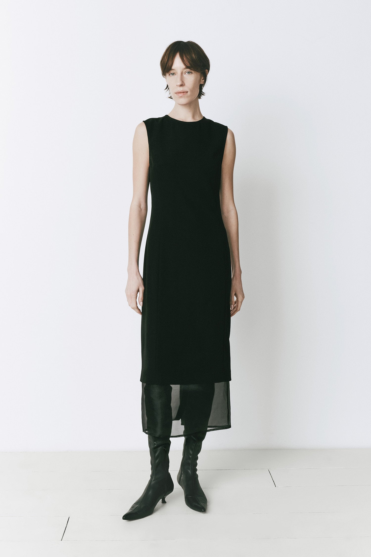 Marceau Organza Hem Midi Dress