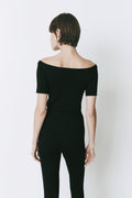 Rue Sophie Maur Off-Shoulder Top Black