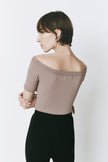 Rue Sophie Maur Off-Shoulder Top Tan