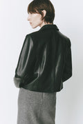 Péri Cropped Leather Jacket