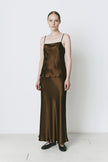 Rue Sophie Rivoli Silk Skirt Brown