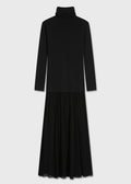 Solene Turtleneck Maxi Dress Black