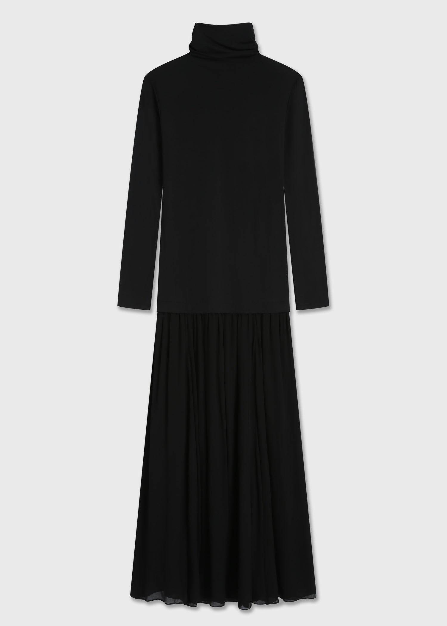 Solene Turtleneck Maxi Dress Black