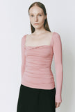 Rue Sophie Verrerie Ruched Top Pink