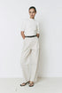 Parc Pant - Wide-leg cream pants with a tailored fit, perfect for a refined look