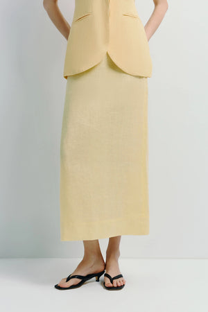 Adan Linen Midi Skirt