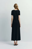 Ciles Drapey Tee Dress Black
