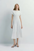 Verri Pintuck Dress White