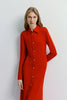 Jilly Button Down Dress Red