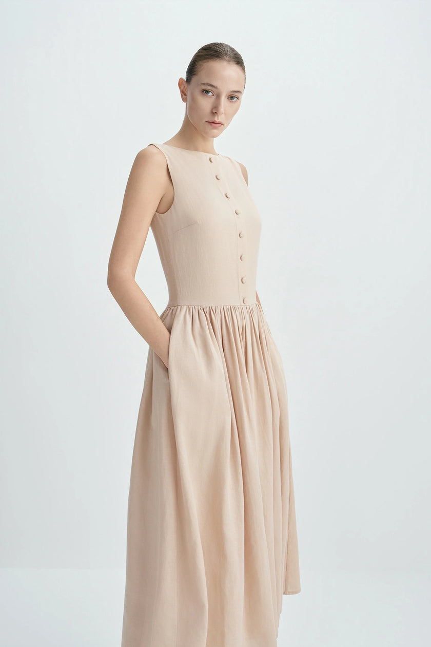 Luiza Button Front Dress