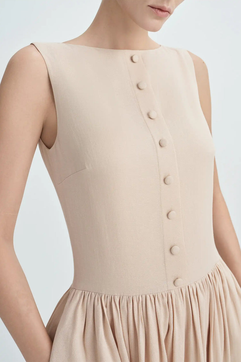 Luiza Button Front Dress