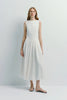 Luiza Button Front Dress White