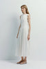 Luiza Button Front Dress White