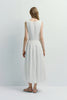 Luiza Button Front Dress White