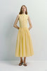 Luiza Button Front Dress Yellow