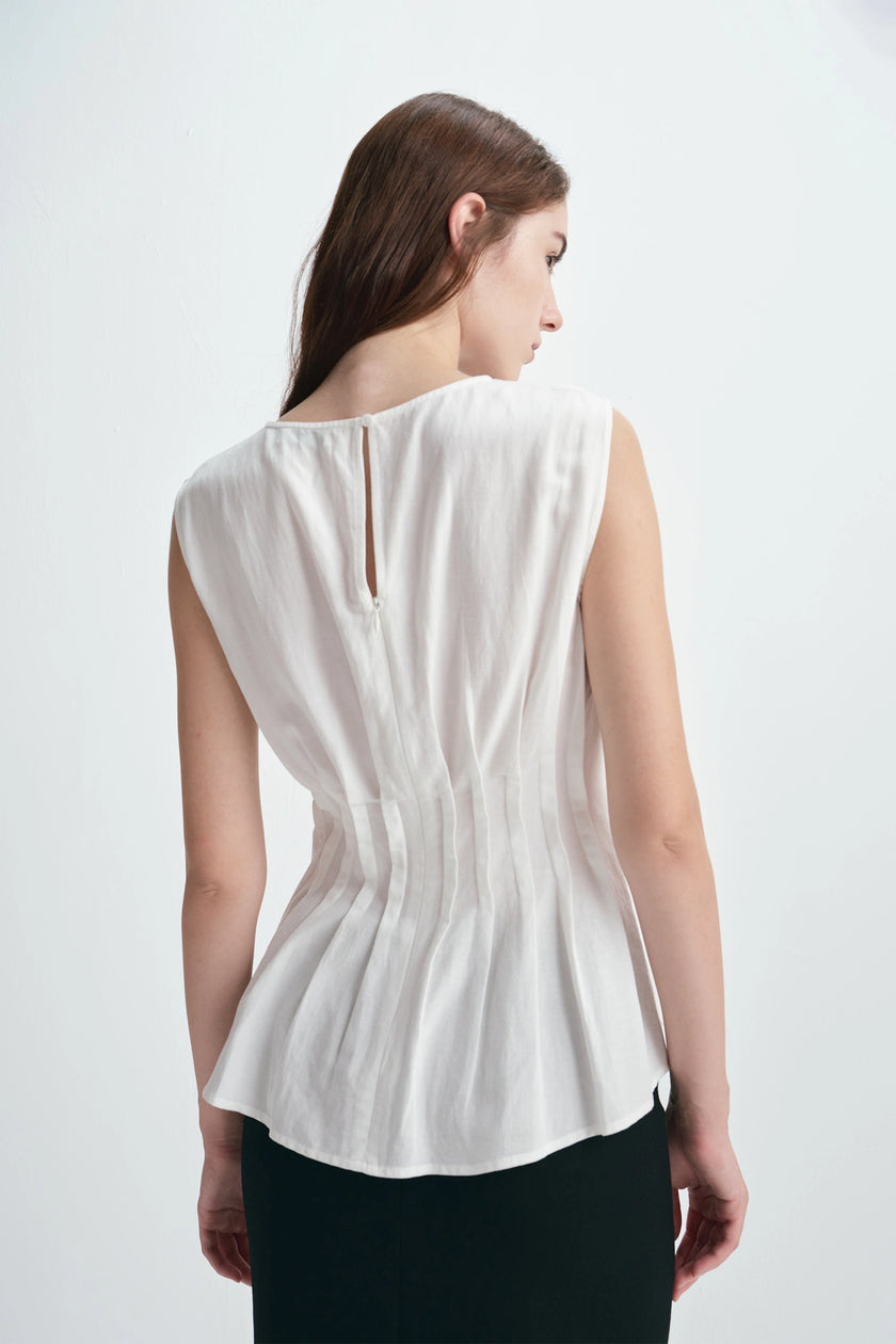 Giulietta Pintuck Top White