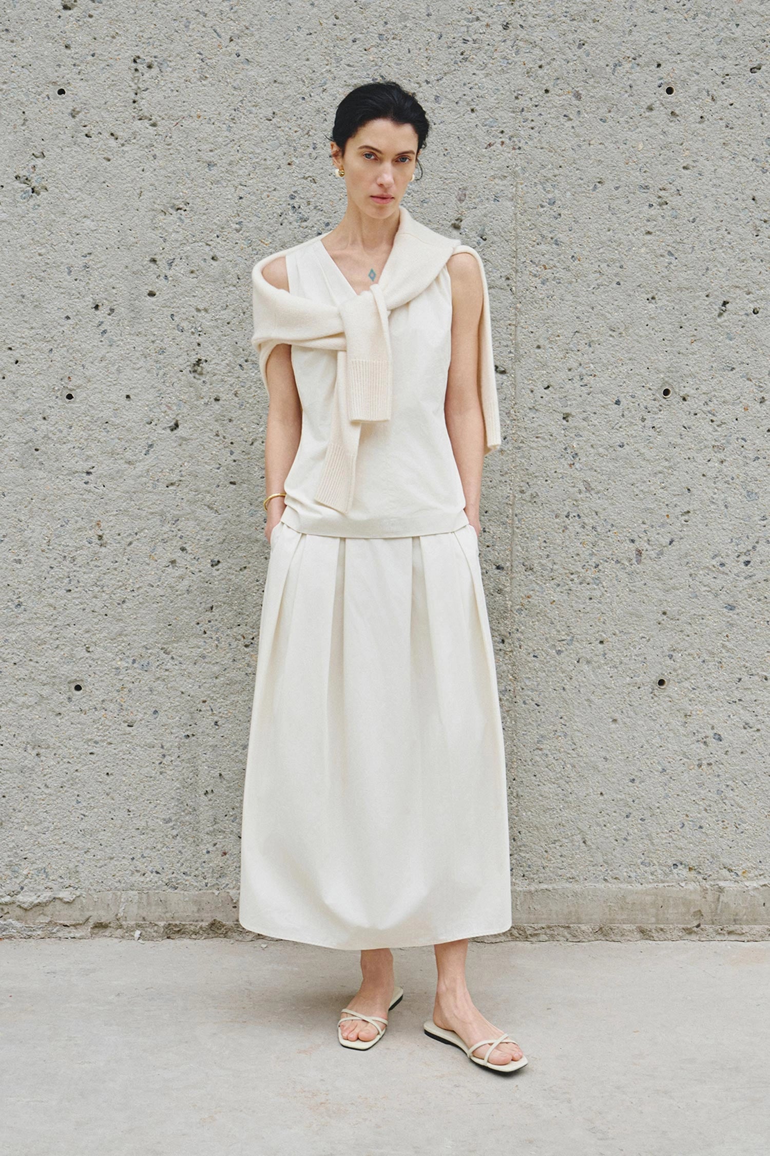 Sora Balloon Skirt Egret