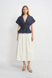 Piquenique Pintuck V-Neck Shirt