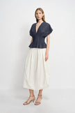 Piquenique Pintuck V-Neck Shirt