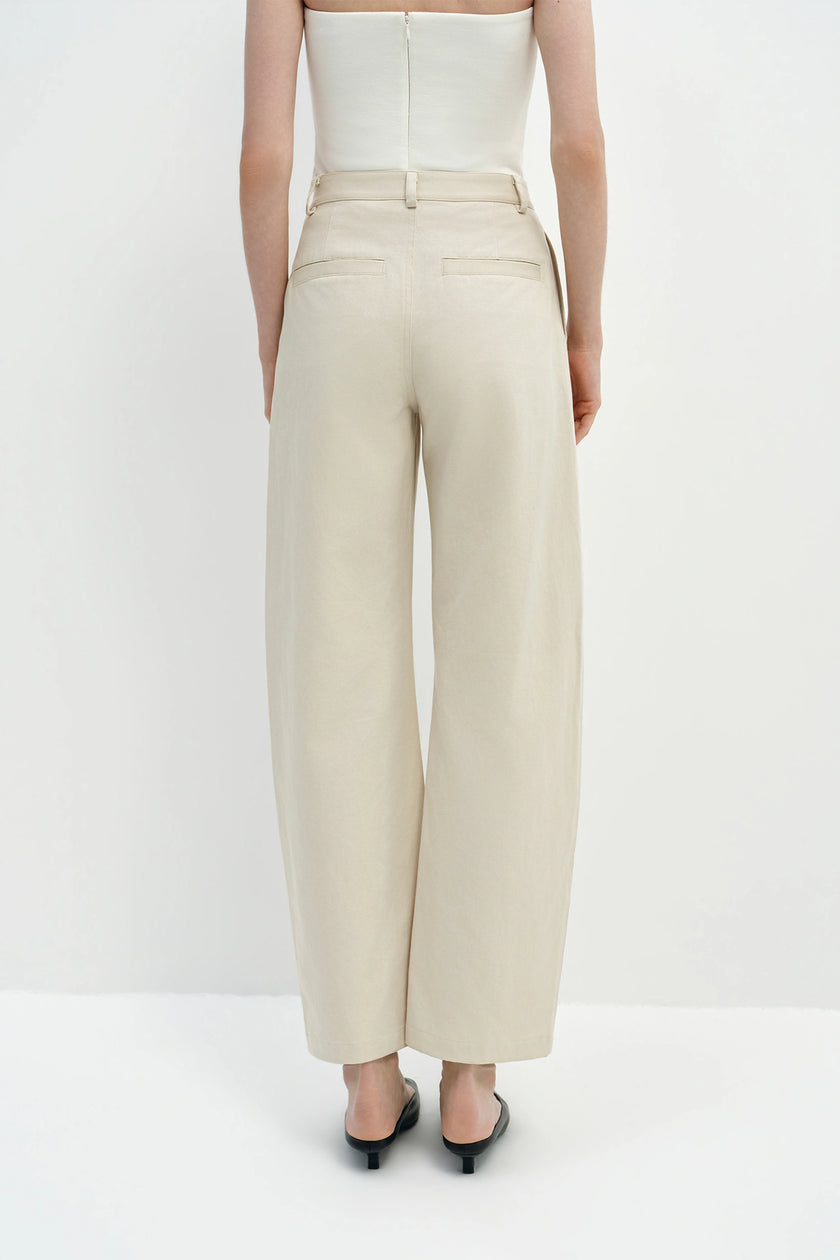 Cléa Barrel Leg Pant Egret
