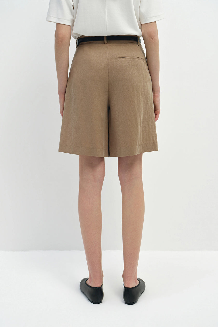 Yana Arrow Belt Loop Bermuda Khaki