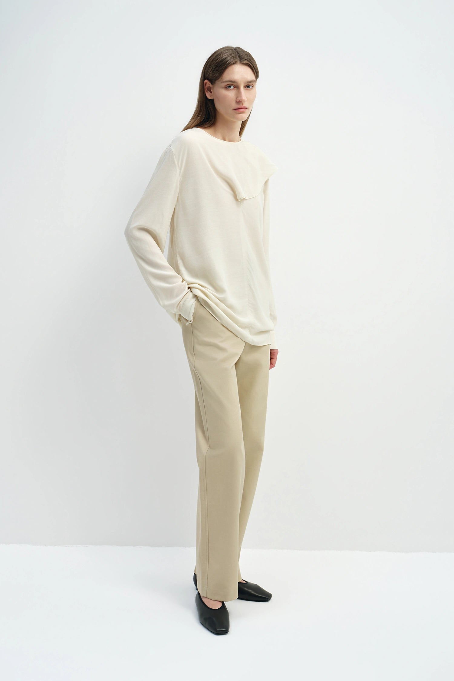 Orielle Cotton Twill Pant Sand