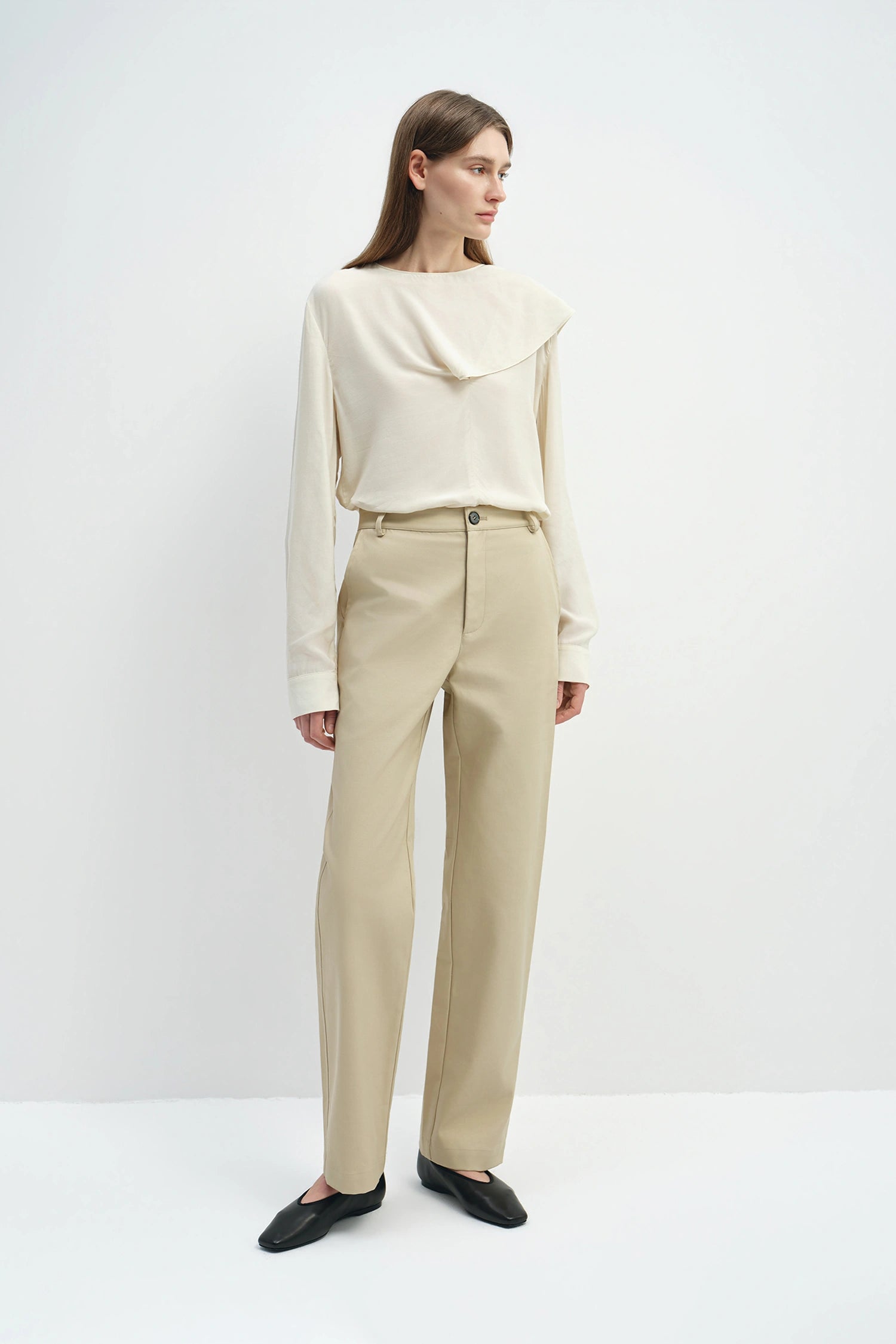 Orielle Cotton Twill Pant Sand