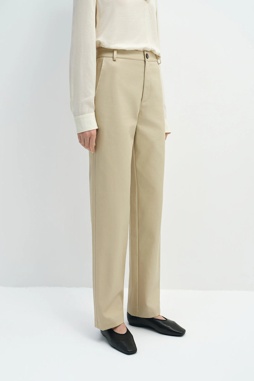 Orielle Cotton Twill Pant Sand
