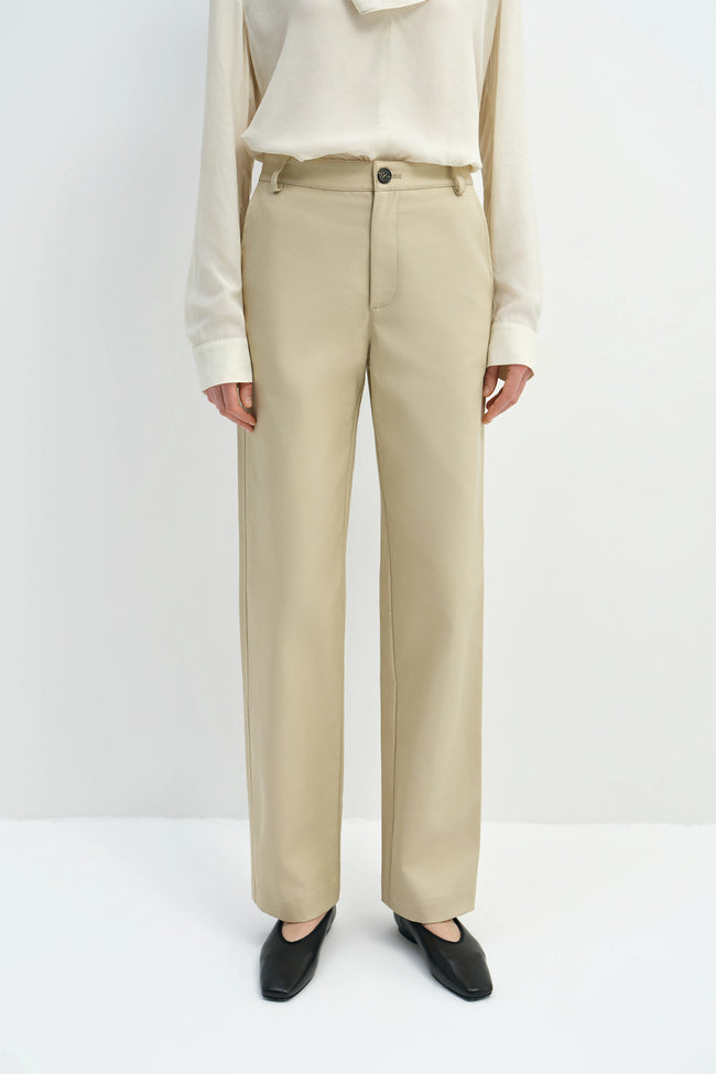 Orielle Cotton Twill Pant Sand