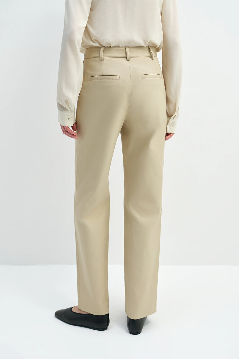 Orielle Cotton Twill Pant Sand