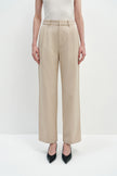Elowen Pleat Front Twill Pant Sand