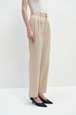 Elowen Pleat Front Twill Pant Sand