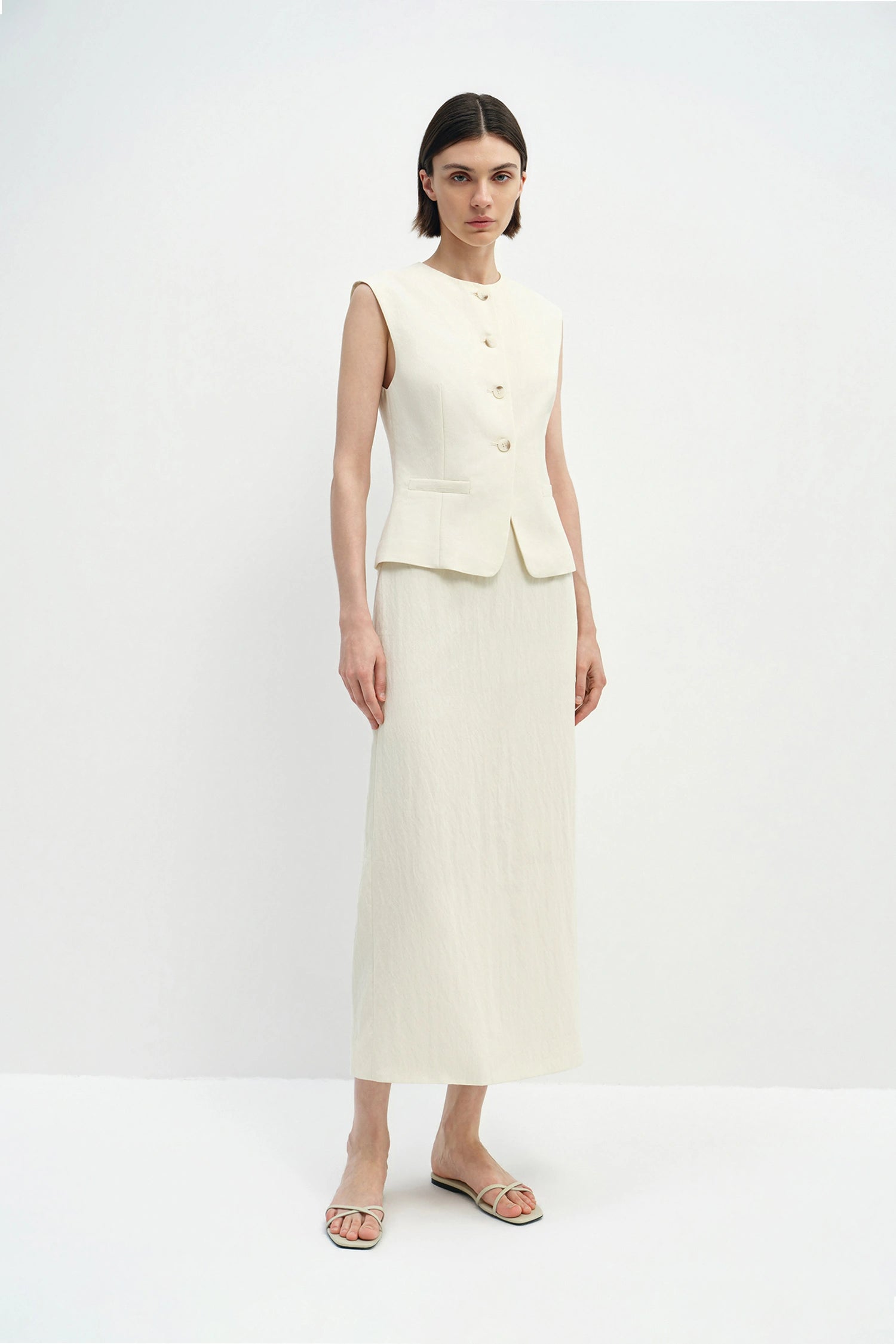 Elira Maxi Slim Skirt Egret