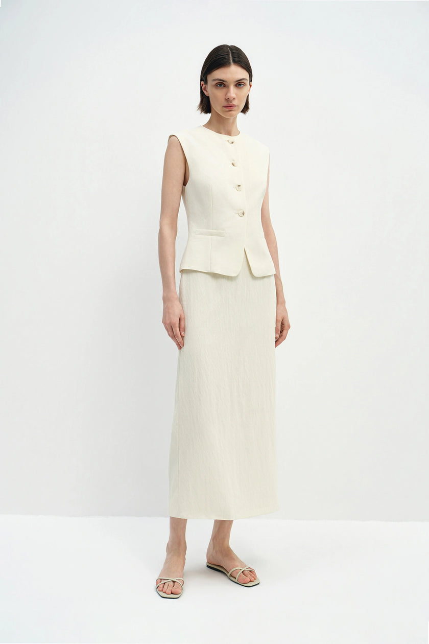 Elira Maxi Slim Skirt Egret