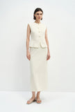 Elira Maxi Slim Skirt Egret